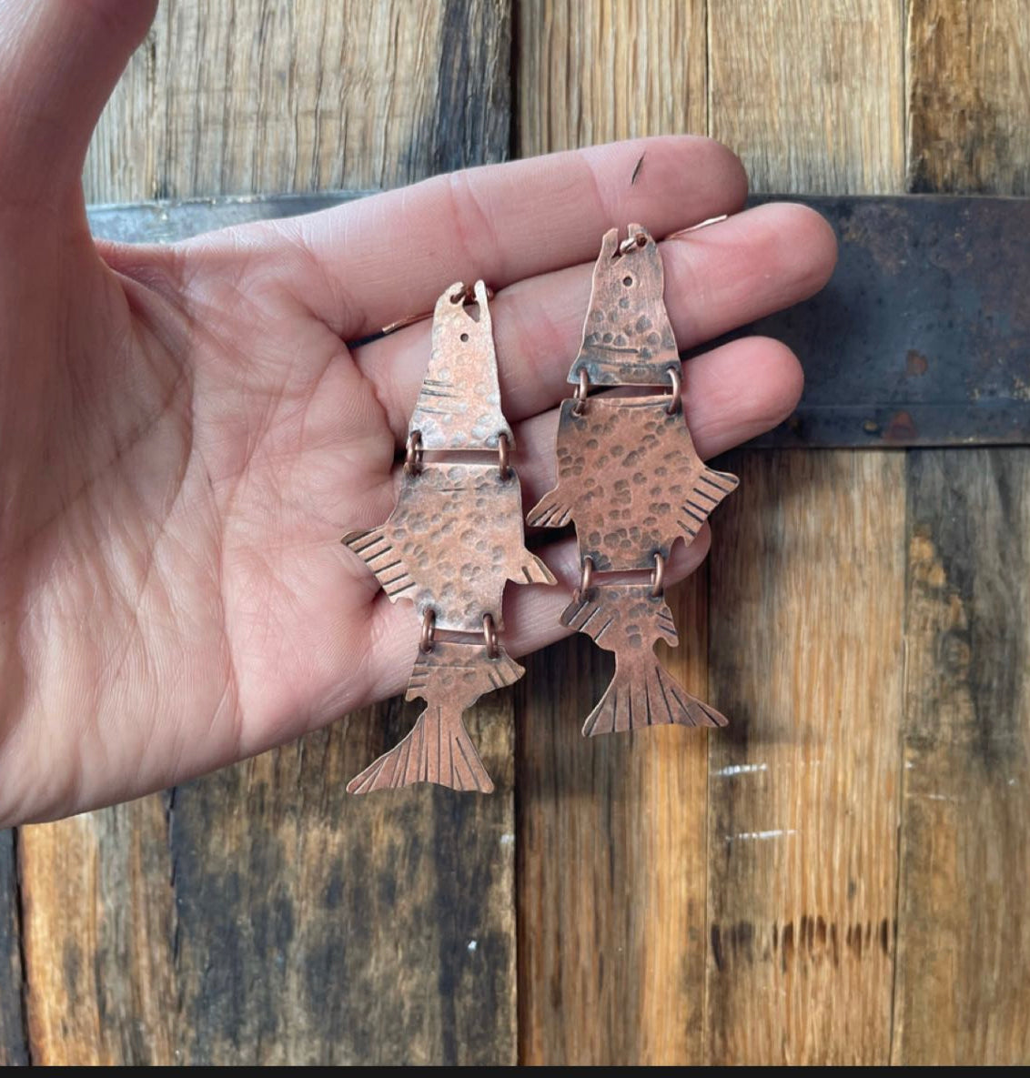 salmon earrings • made to order