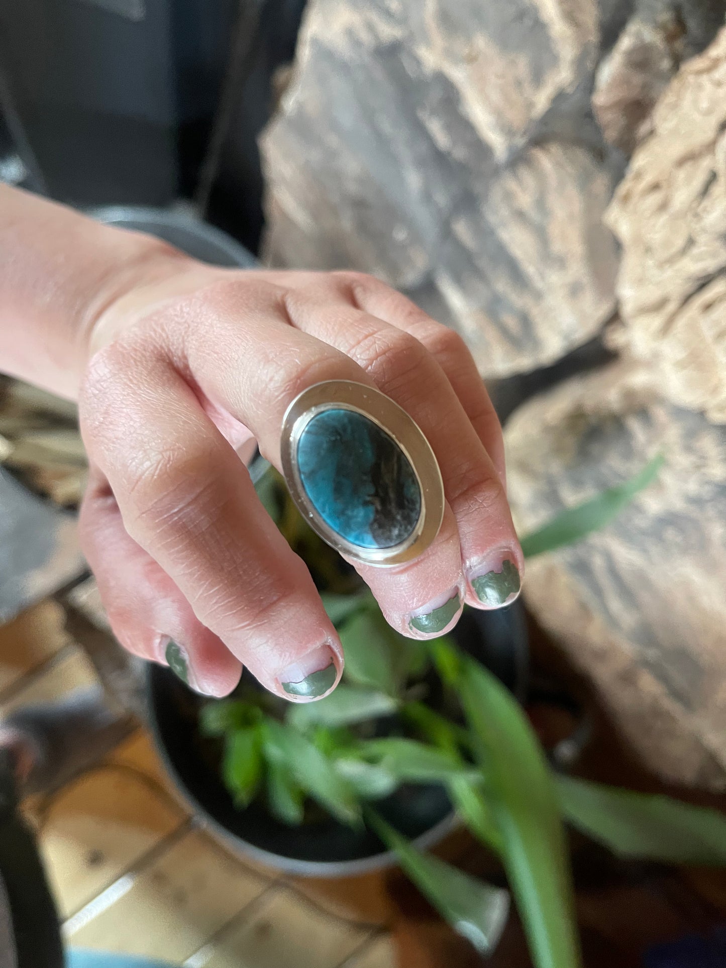 chrysocolla ring • size 6