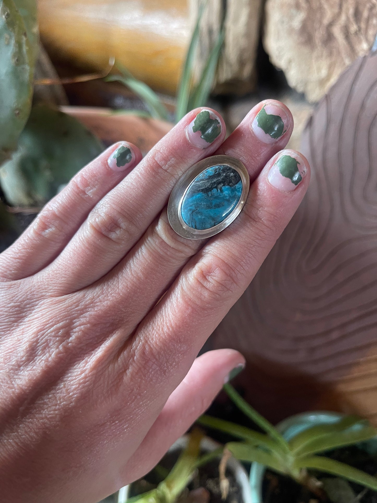 chrysocolla ring • size 6