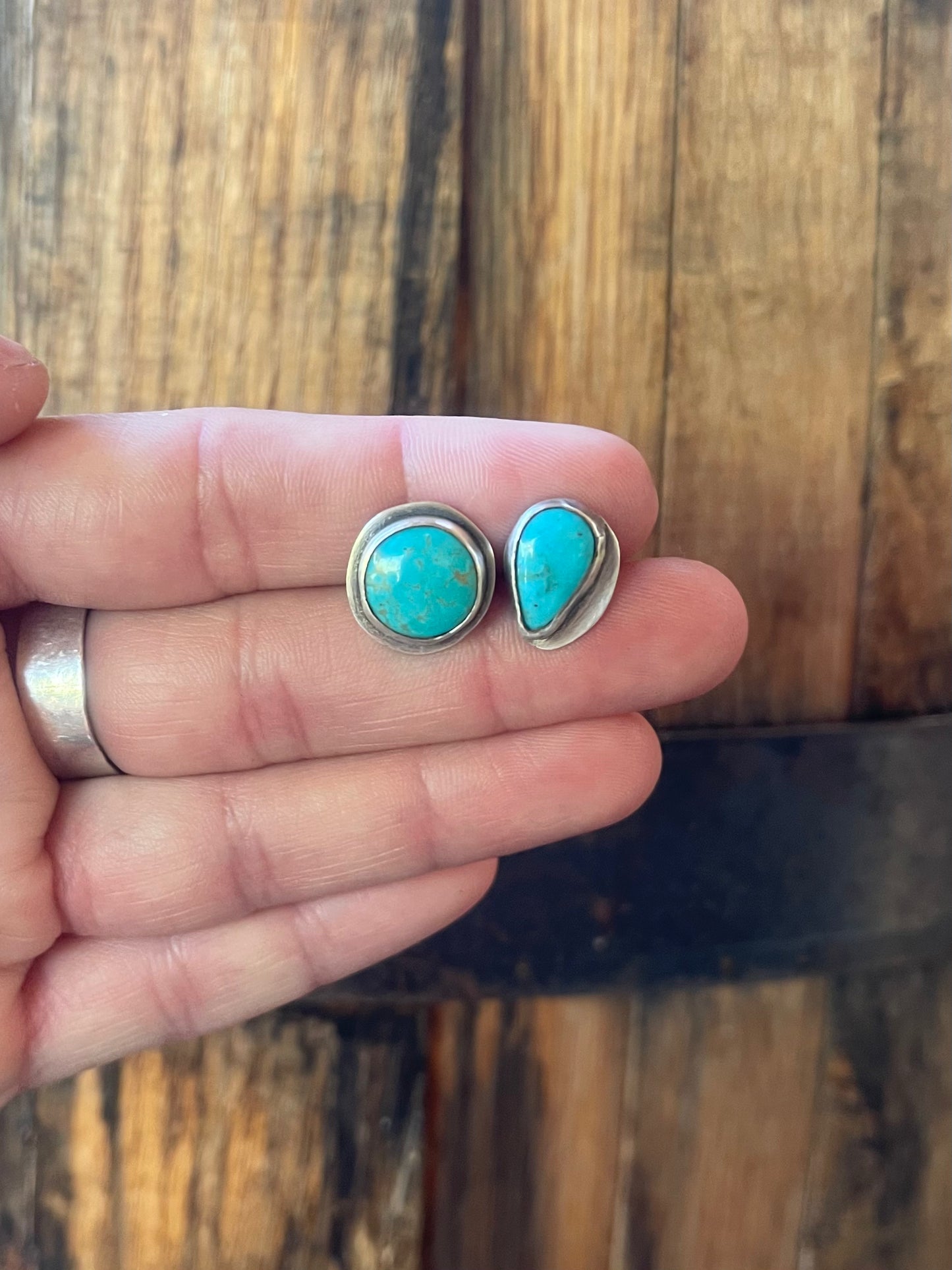 kingman turquoise studs
