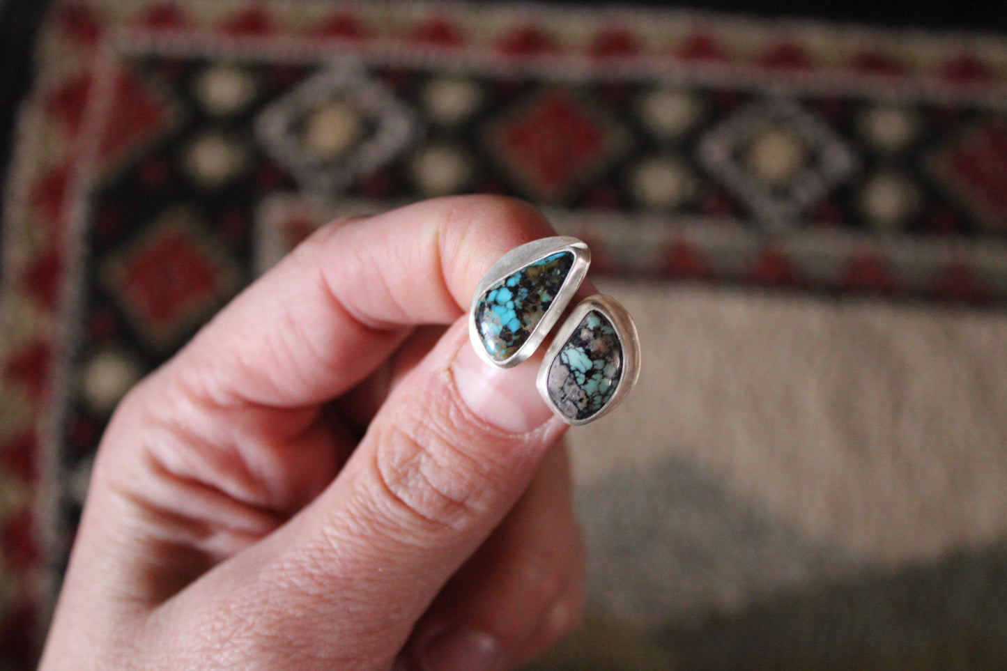 vintage-mined turquoise studs