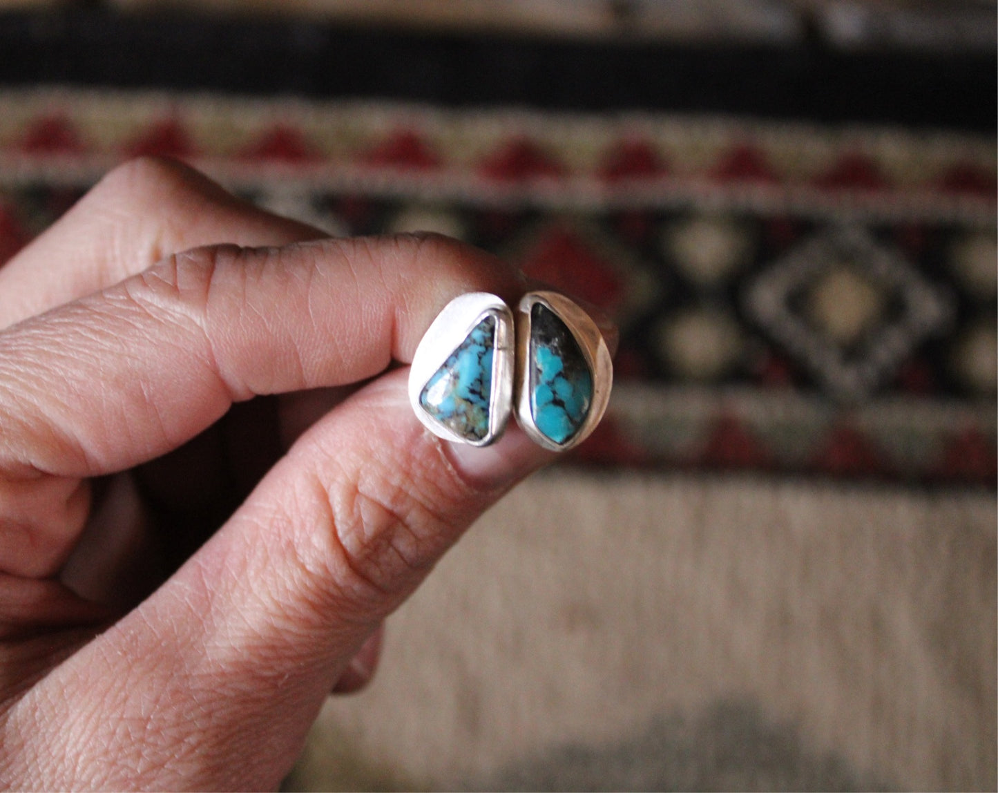 vintage-mined turquoise studs