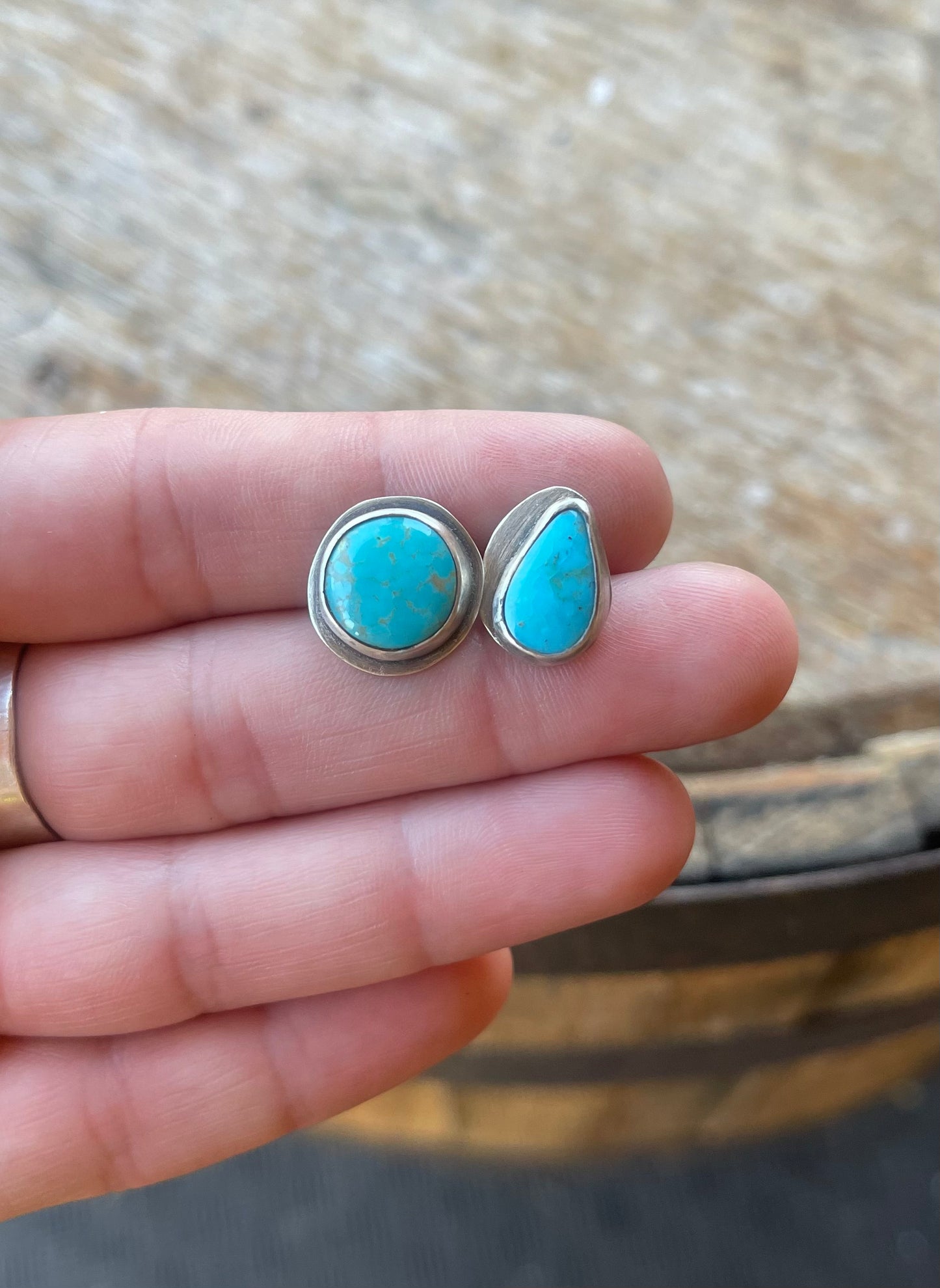kingman turquoise studs