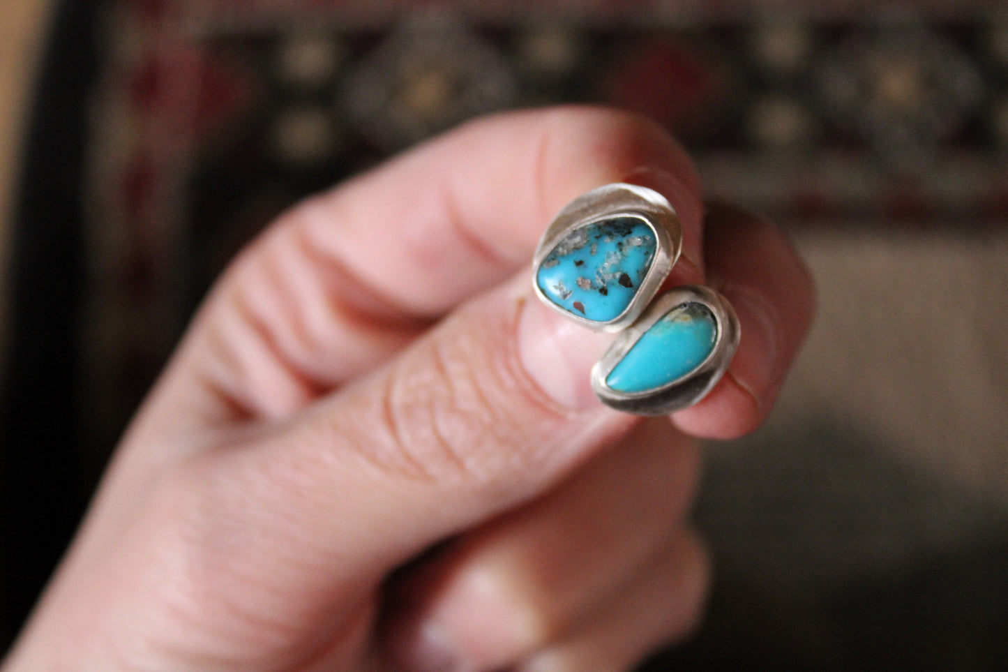 vintage-mined turquoise studs