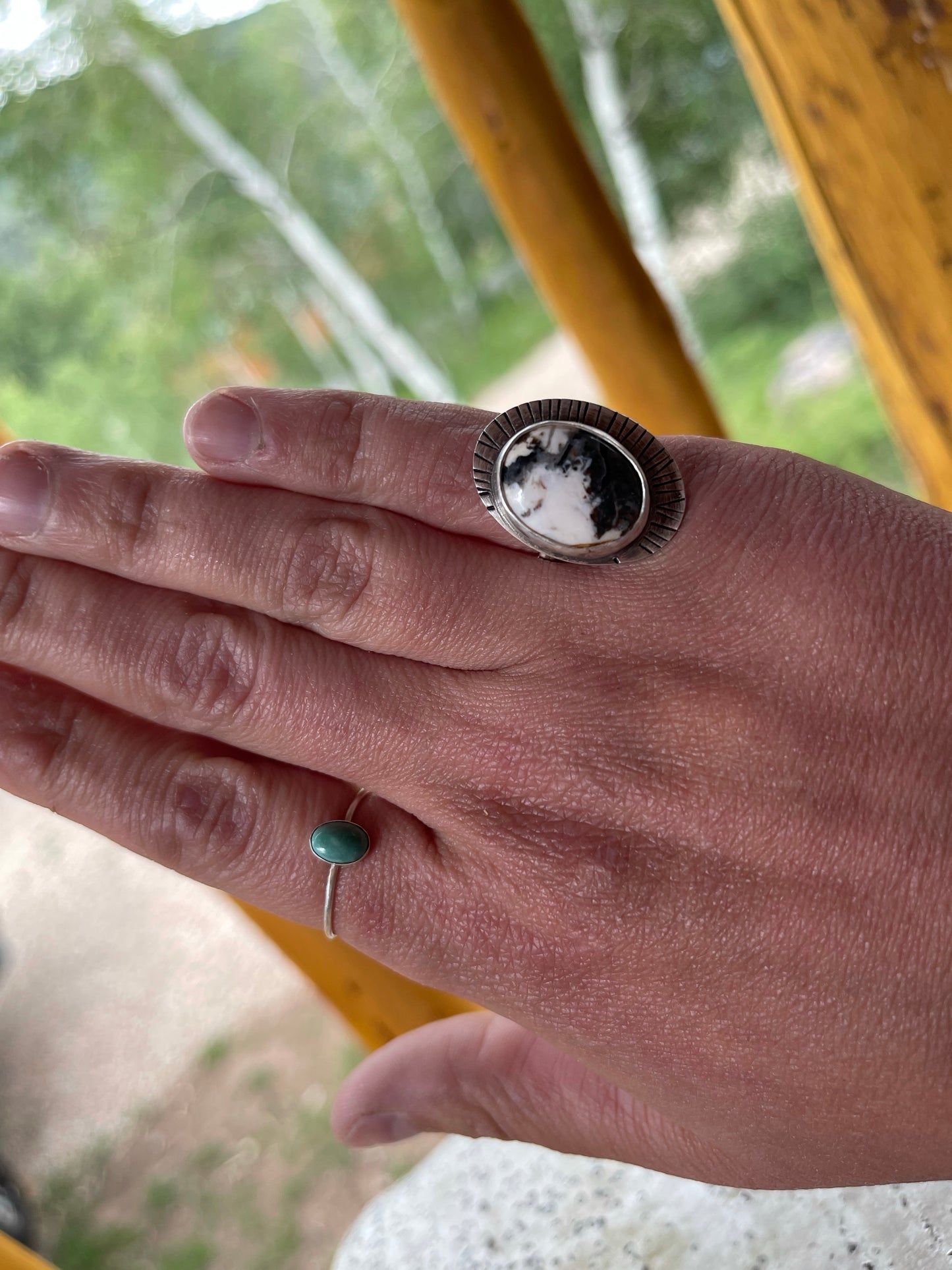 white buffalo sunray ring • size 5.5