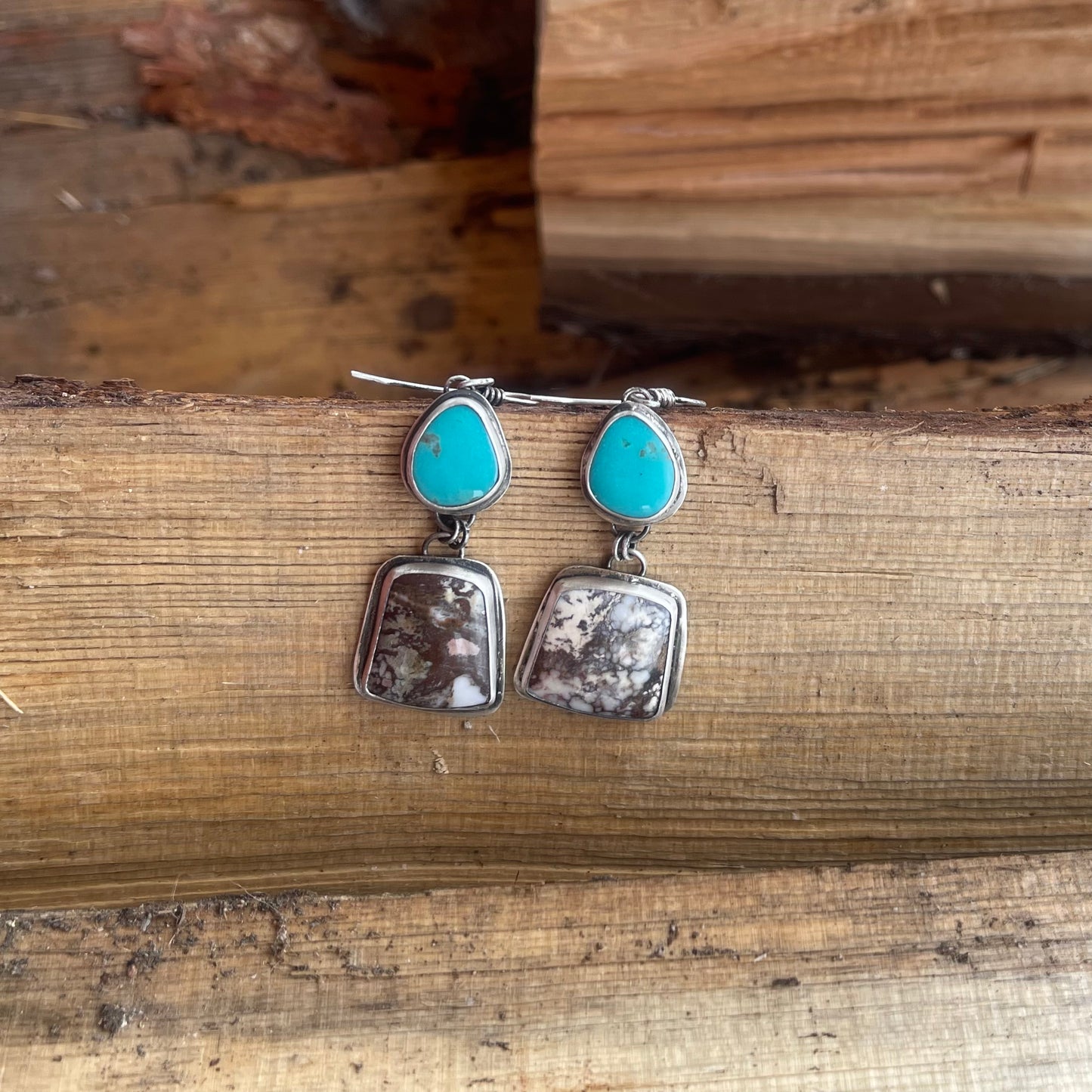 wild horse & turquoise earrings
