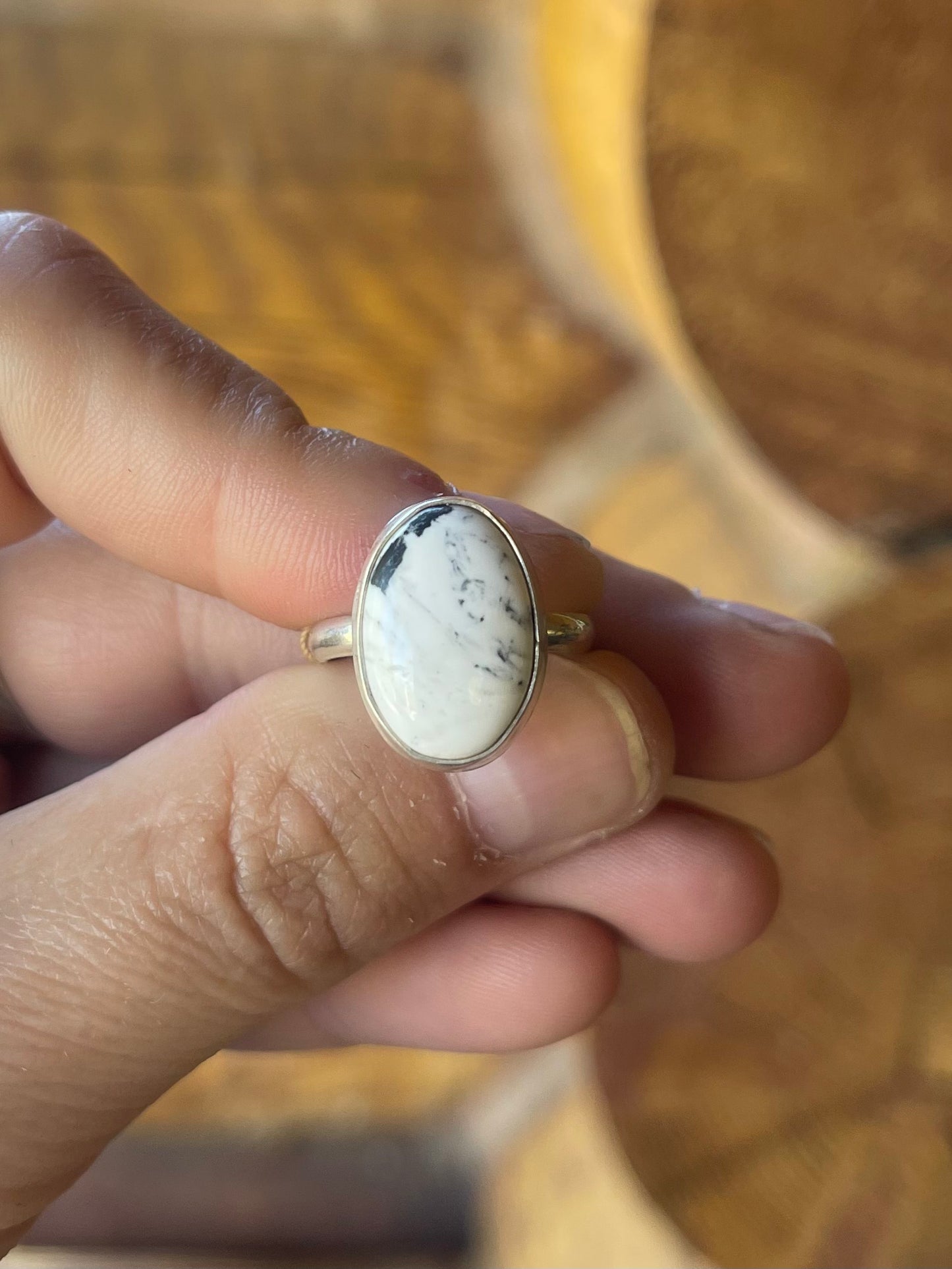 white buffalo ring • size 6